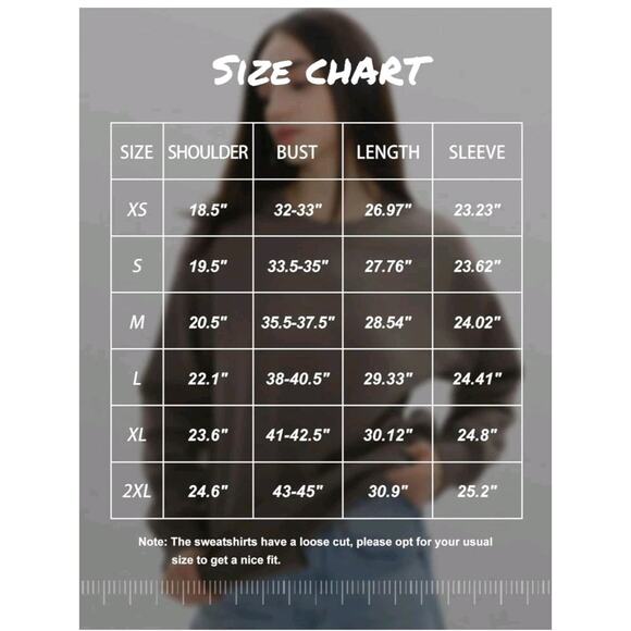 PUMIEY Women's Oversized Sweatshirts Fleece Crew Neck Long Sleeve Size Small - Picture 2 of 6